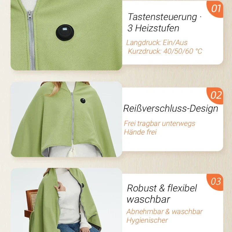 Portable Heated Blanket | USB Wearable Heating Blanket