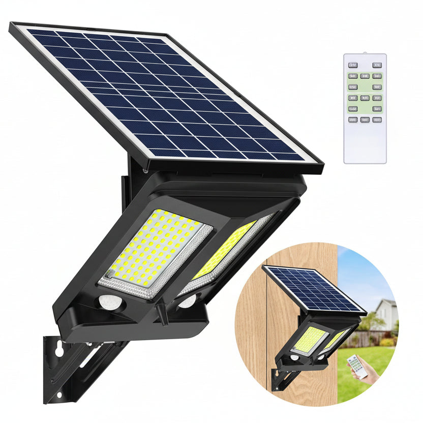 EcoBright - Solar LED Outdoor Spotlight with Motion Sensor & Remote Control