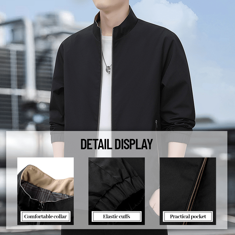 Men's Stand Collar Jacket – Effortless Style and Reliable Comfort for Active Living