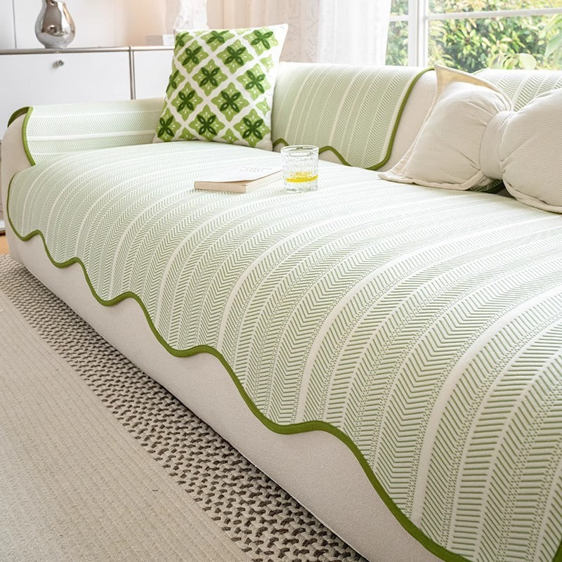 Elegant Microfiber Sofa Shield with Non-Slip Design