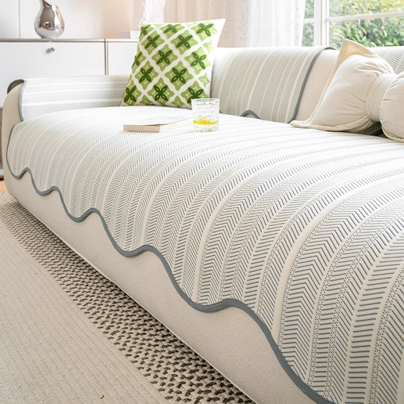 Elegant Microfiber Sofa Shield with Non-Slip Design