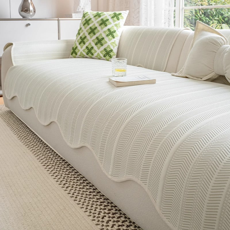 Elegant Microfiber Sofa Shield with Non-Slip Design
