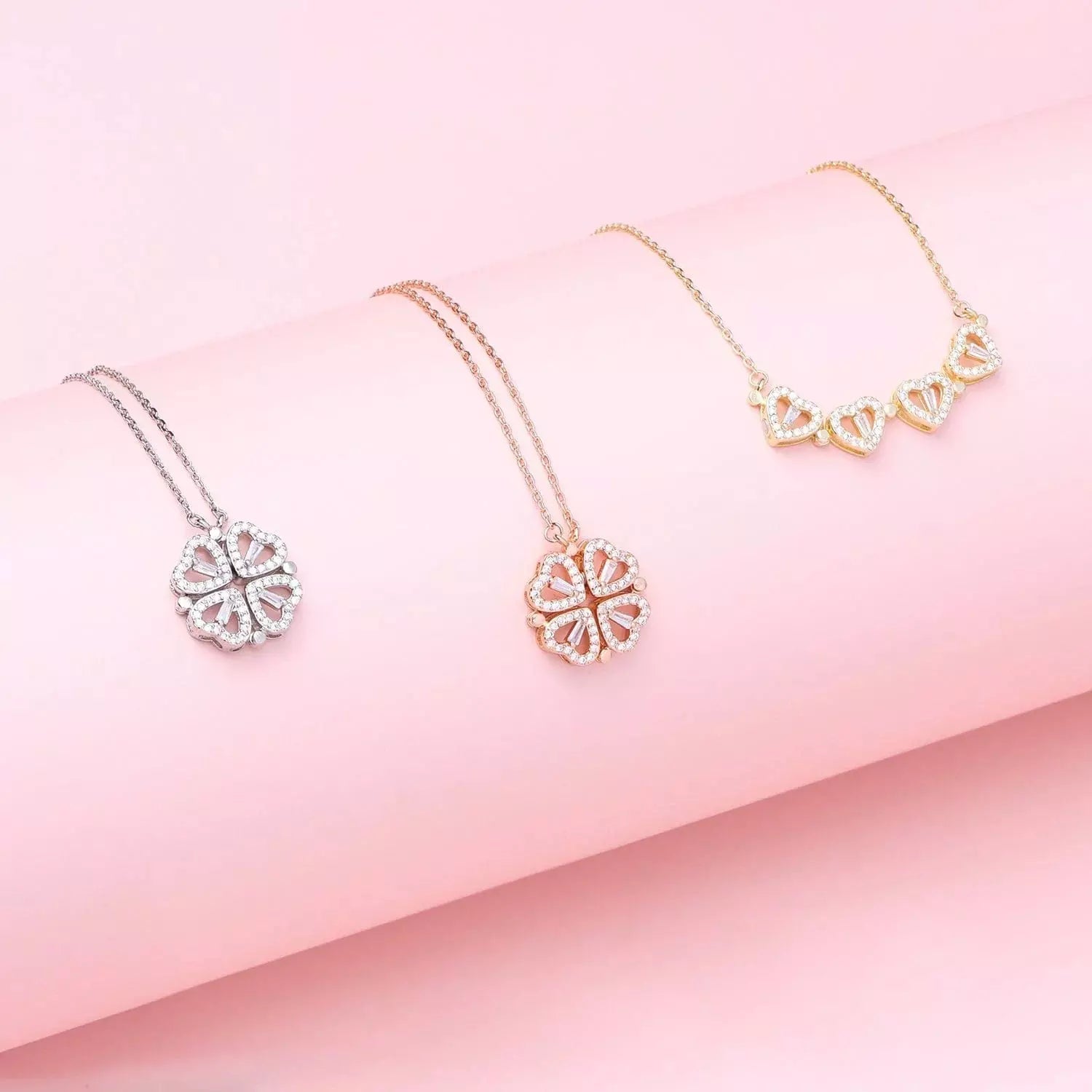 Heart Necklace | Transformable Pendant | Sparkling Lucky Design