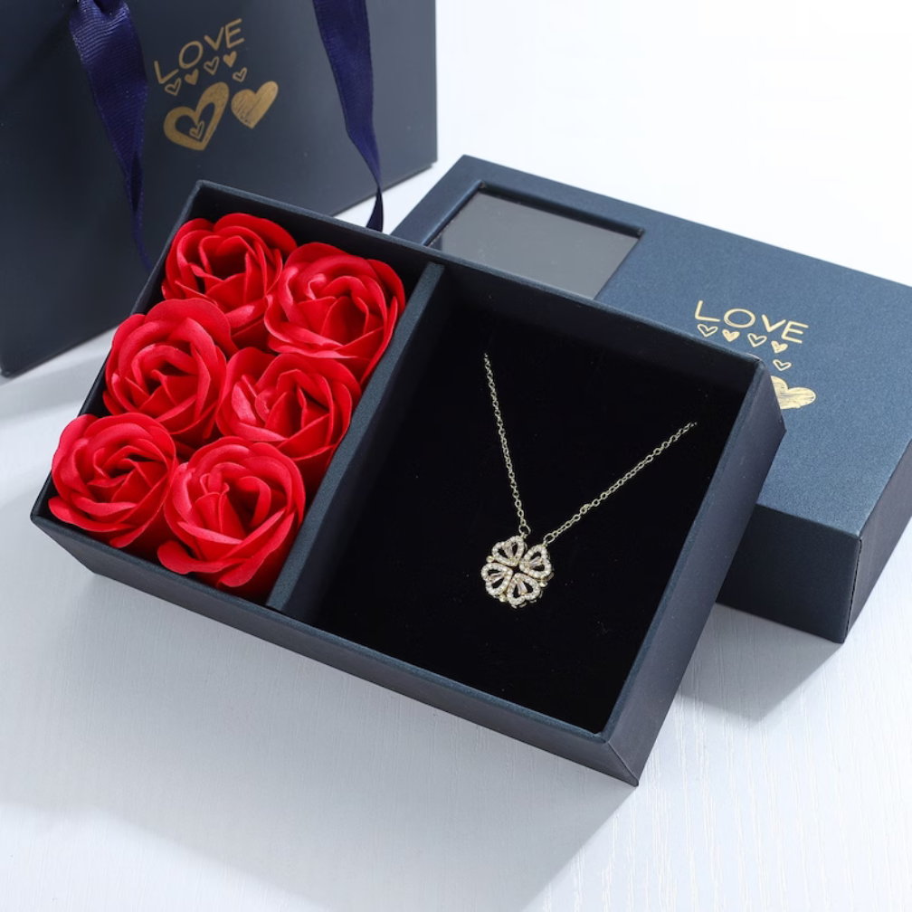 Heart Necklace | Transformable Pendant | Sparkling Lucky Design