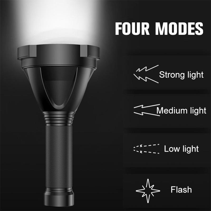 Ultra-Bright Rechargeable LED Torch with Waterproof Protection