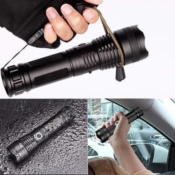 Ultra-Bright Rechargeable LED Torch with Waterproof Protection