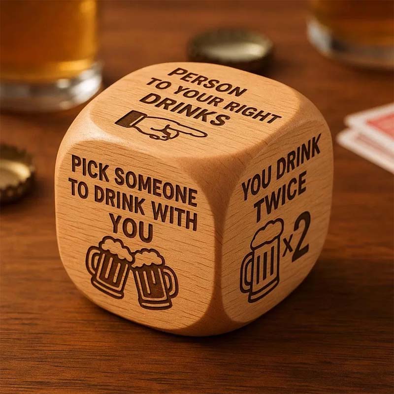 Wood Decision Dice | Creative Inspiration through Rolling | Laser Engraved