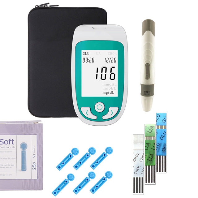 Comprehensive Home Health Tester for Glucose & Cholesterol