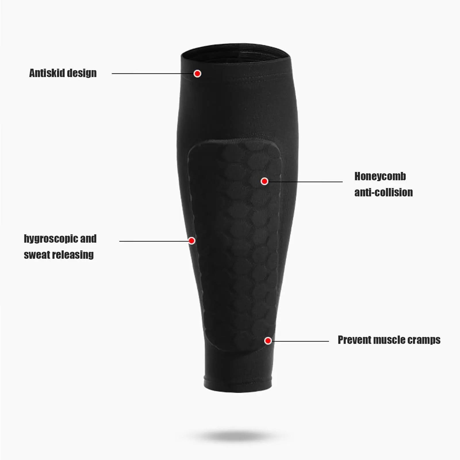 Honeycomb Soccer Shin Guards for Comfort and Impact Protection