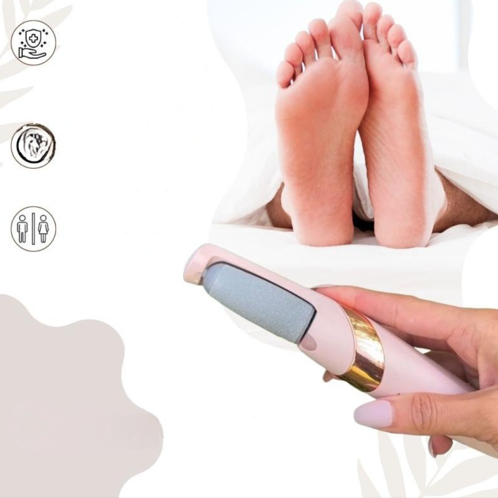 Rechargeable Waterproof Callus Remover with Quartz Crystal Rollers