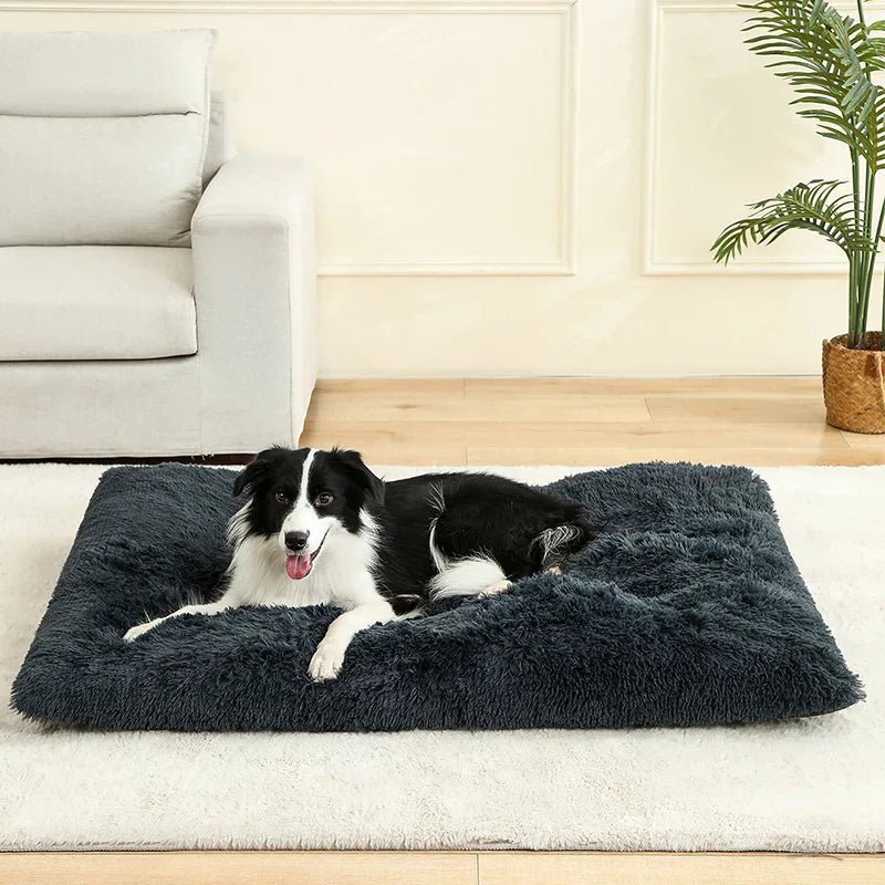 Dog Bed | Soft Rectangular Plush Design | Breathable Cotton Cover
