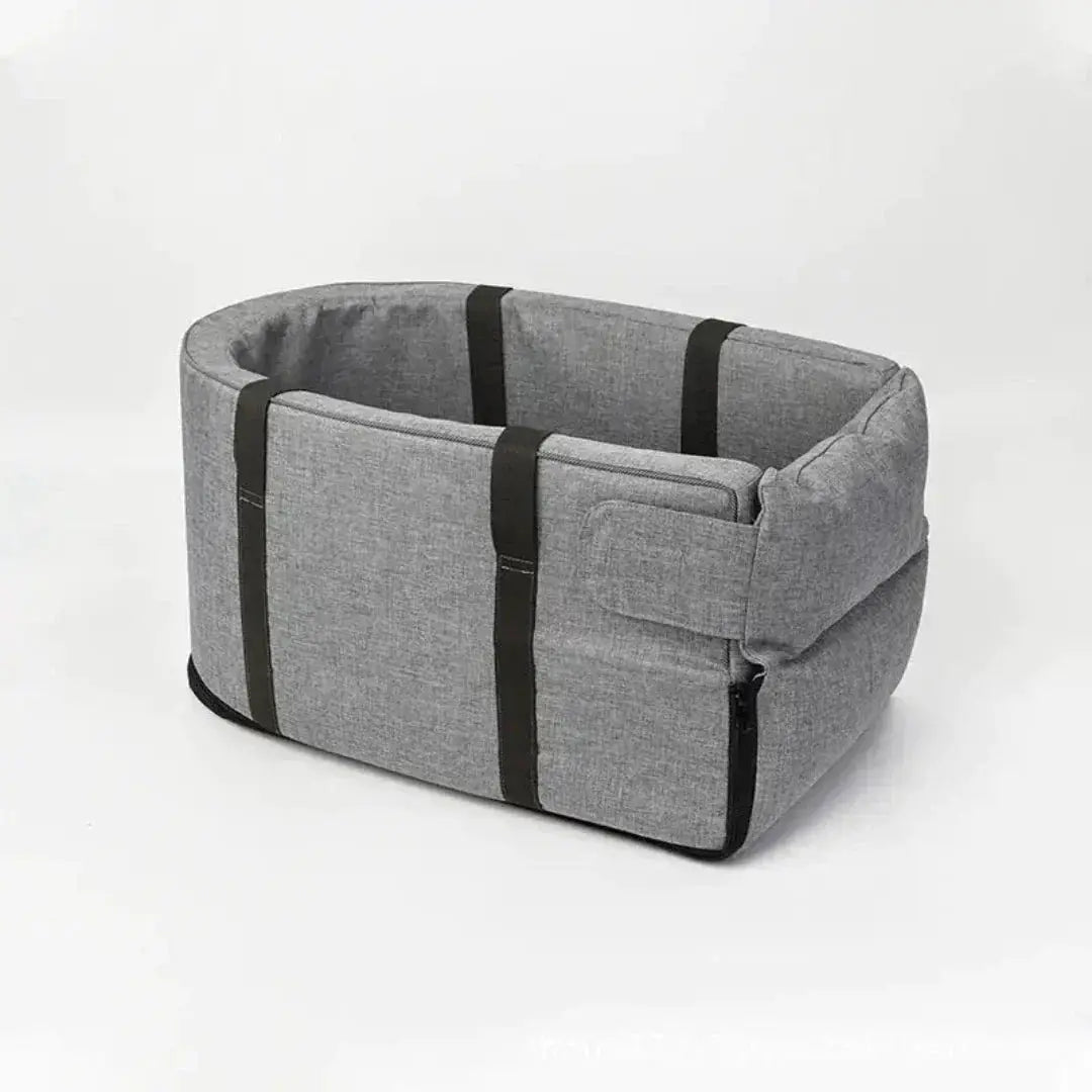 Elevated Dog Car Seat with Secure Straps for Safety
