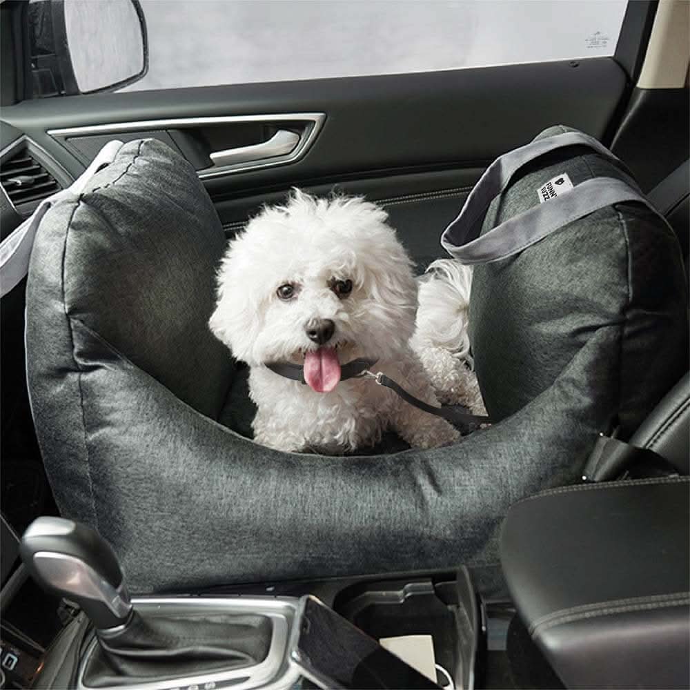 Pet Travel Bed with Secure Harness & Anti-Slip Base for Cozy Journeys