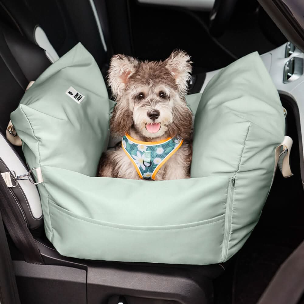 Pet Travel Bed with Secure Harness & Anti-Slip Base for Cozy Journeys