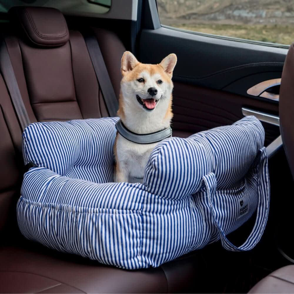 Pet Travel Bed with Secure Harness & Anti-Slip Base for Cozy Journeys
