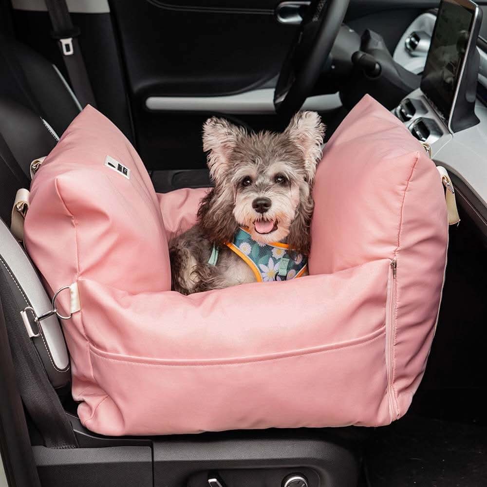 Pet Travel Bed with Secure Harness & Anti-Slip Base for Cozy Journeys