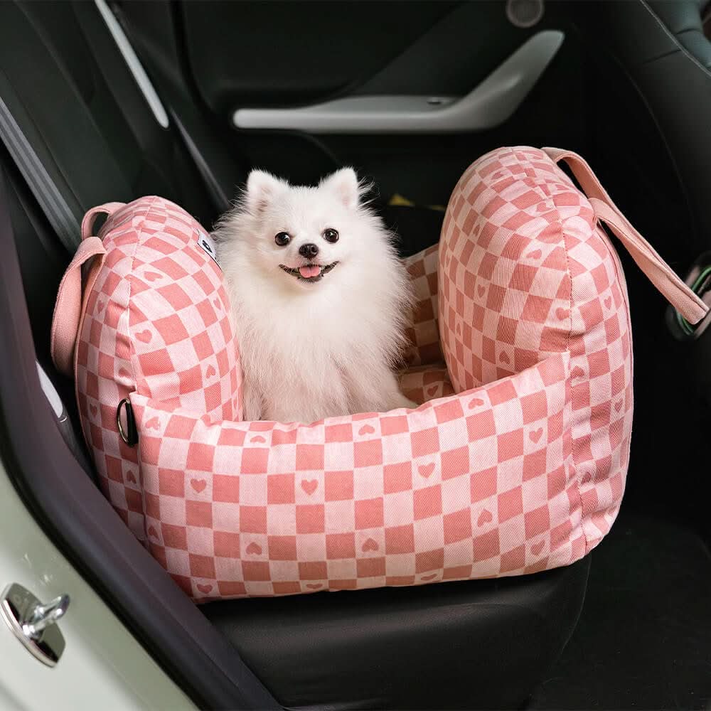 Pet Travel Bed with Secure Harness & Anti-Slip Base for Cozy Journeys