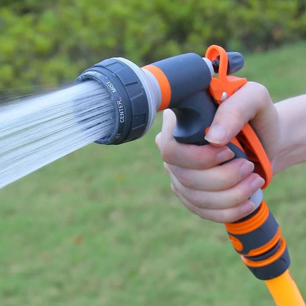 8-Function Ergonomic Garden Hose Sprayer for High Pressure Water Control