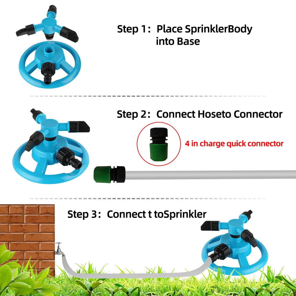 AquaWhirl - 360° Garden Sprinkler for Effortless Hydration