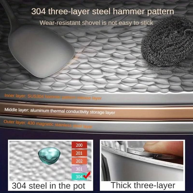 Stainless Steel Wok for Induction Cooking – High-Quality Design