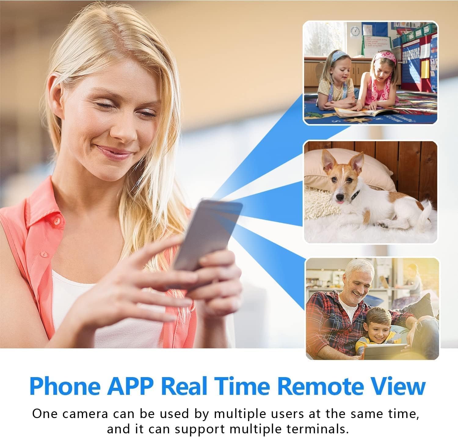 Indoor Camera with Night Vision & Motion Detection - Wi-Fi Access