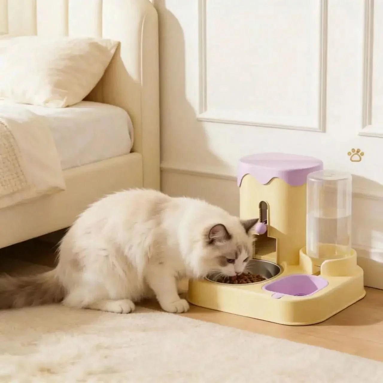 2-in-1 Food and Water Bowl for Pets – Integrated Design