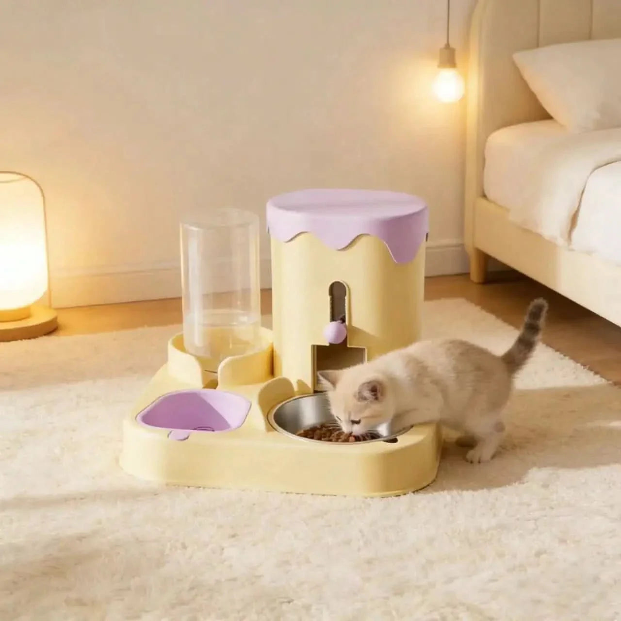 2-in-1 Food and Water Bowl for Pets – Integrated Design