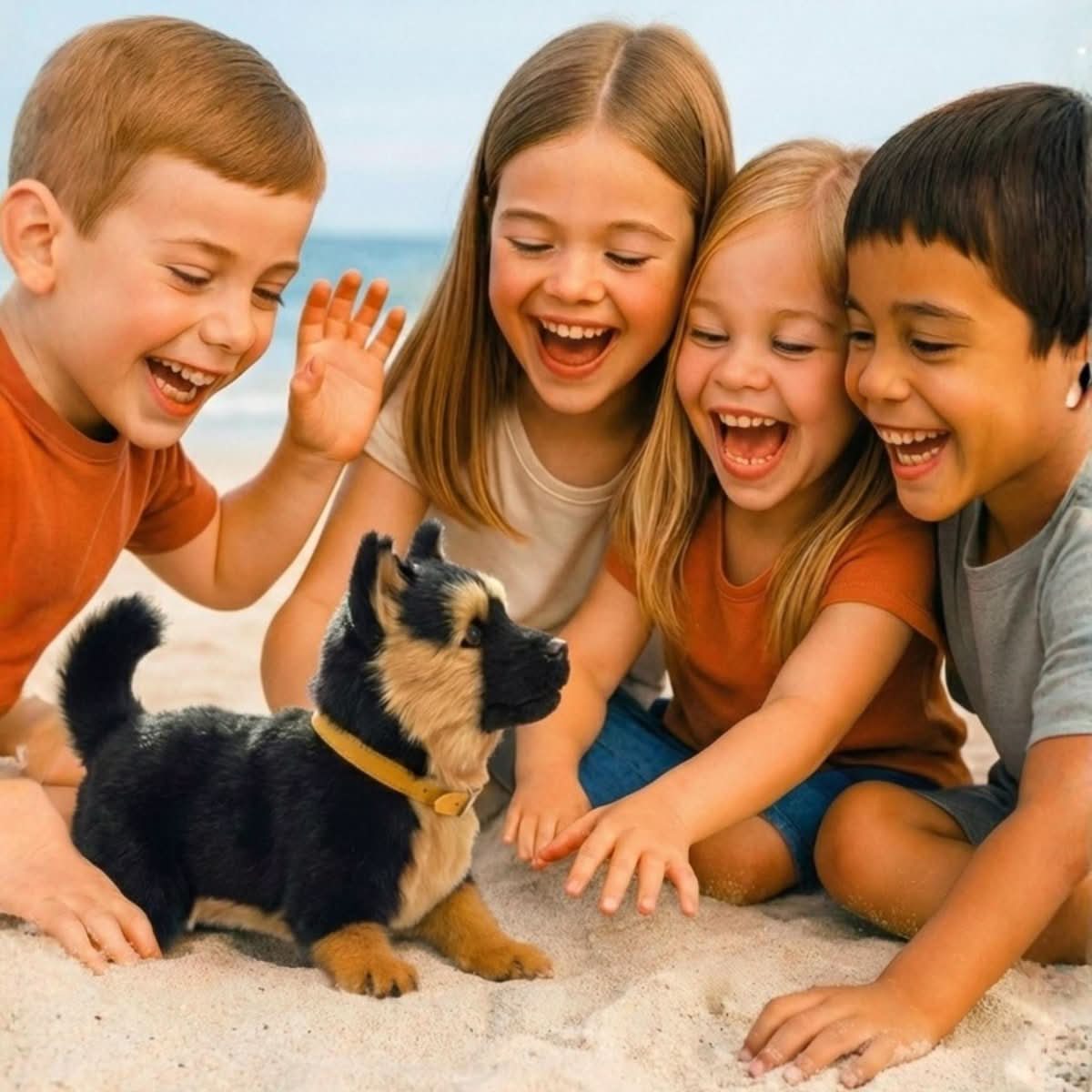 Interactive Walking and Barking Robot Dog Toy with Wagging Tail
