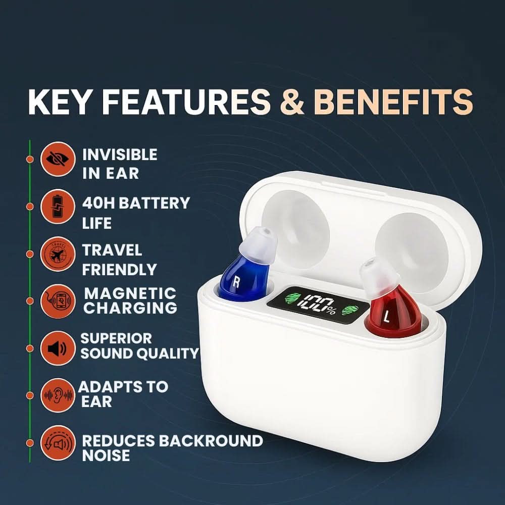 HearEase - Discreet Rechargeable In-Ear Hearing Enhancer
