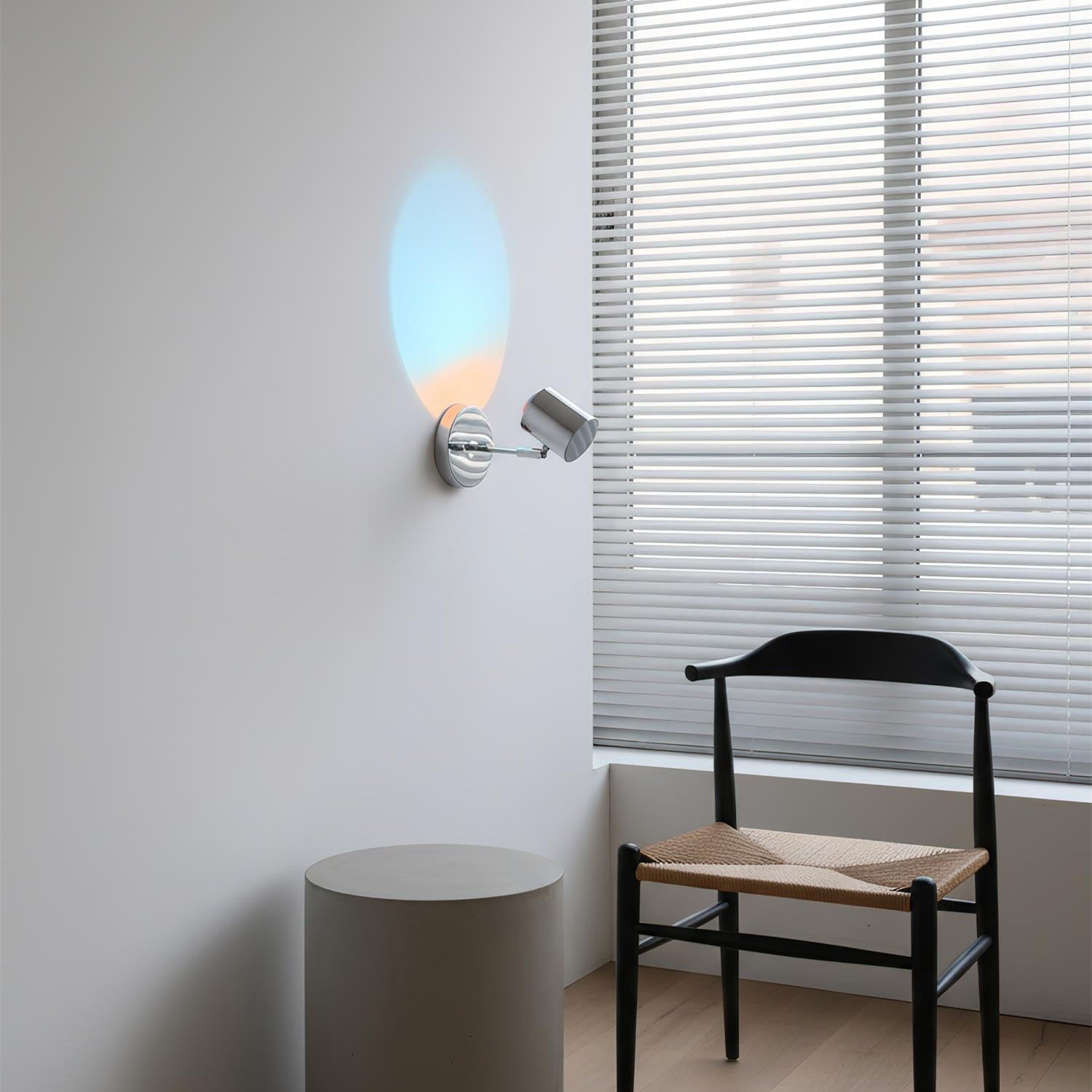 Sleek Chrome LED Wall Light - Ideal for Bathrooms & Patios