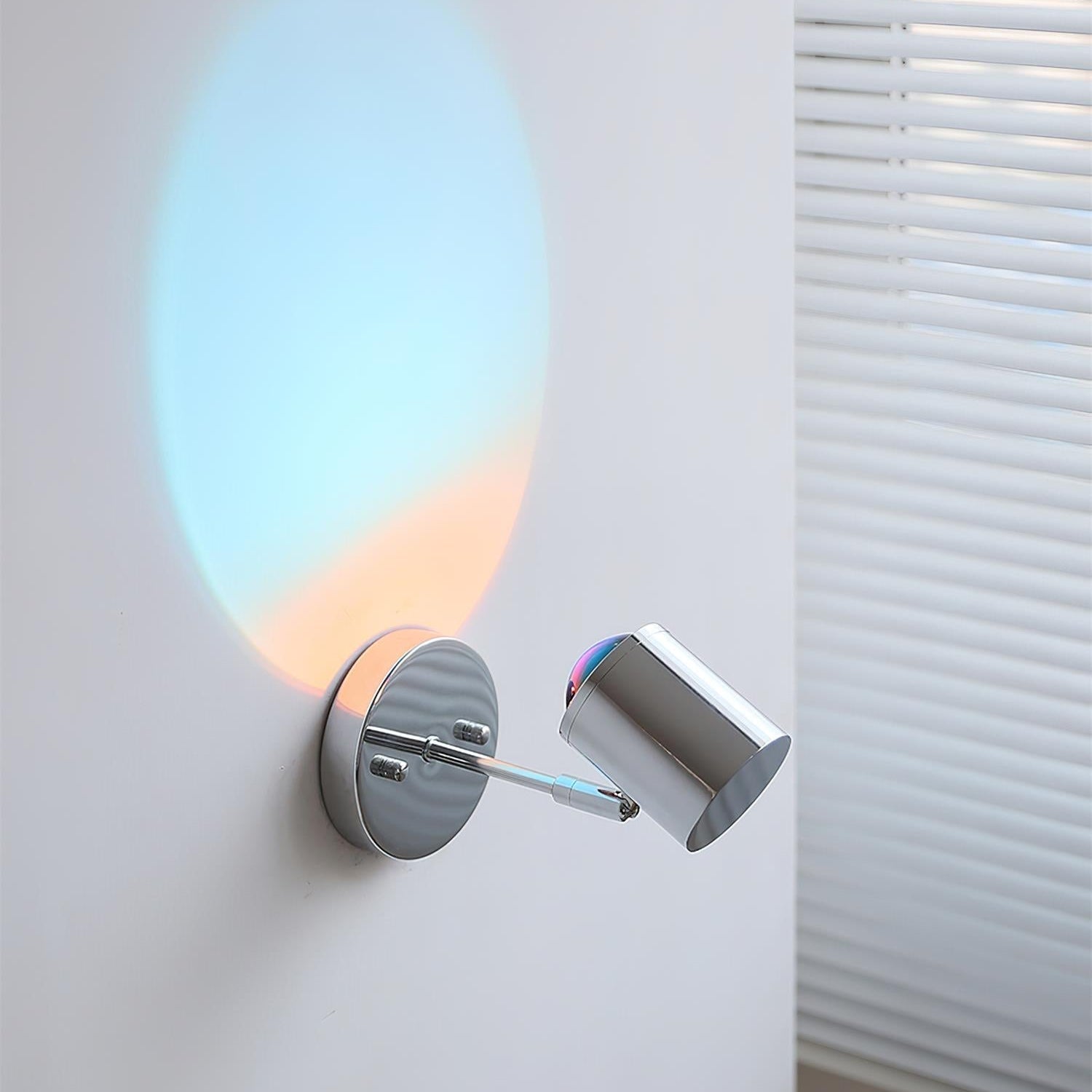 Sleek Chrome LED Wall Light - Ideal for Bathrooms & Patios