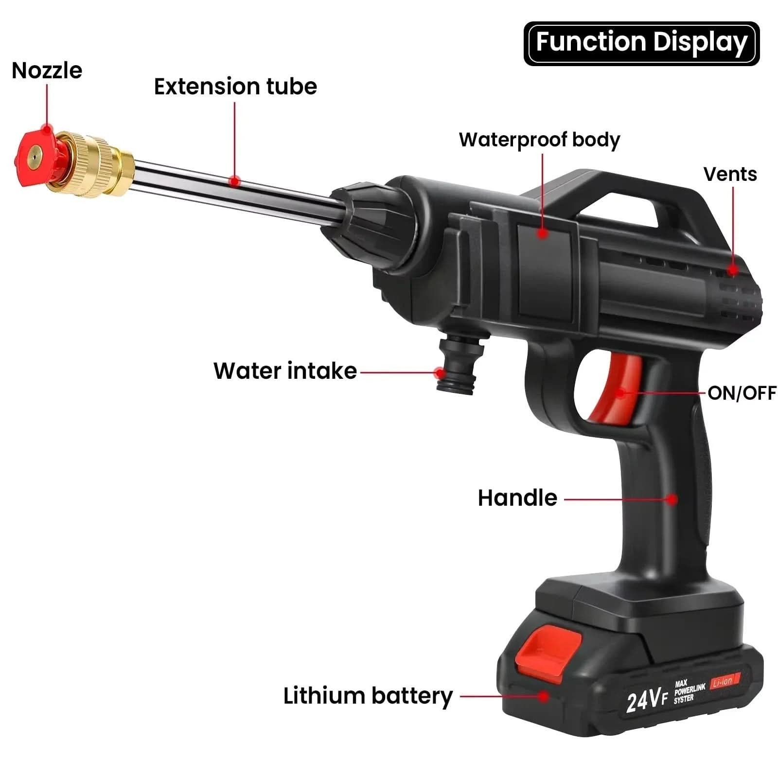 Portable Wireless Pressure Washer for Outdoor Cleaning Tasks