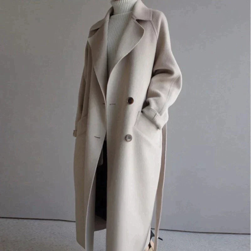 Stylish Long Coat in Jasmine Color