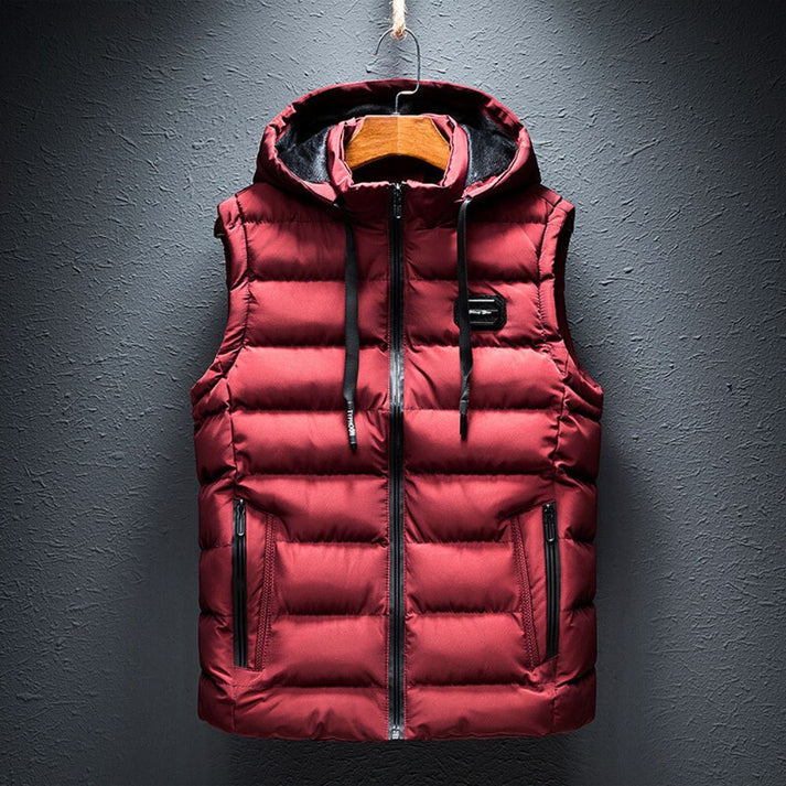 Men's Warm Hooded Vest
