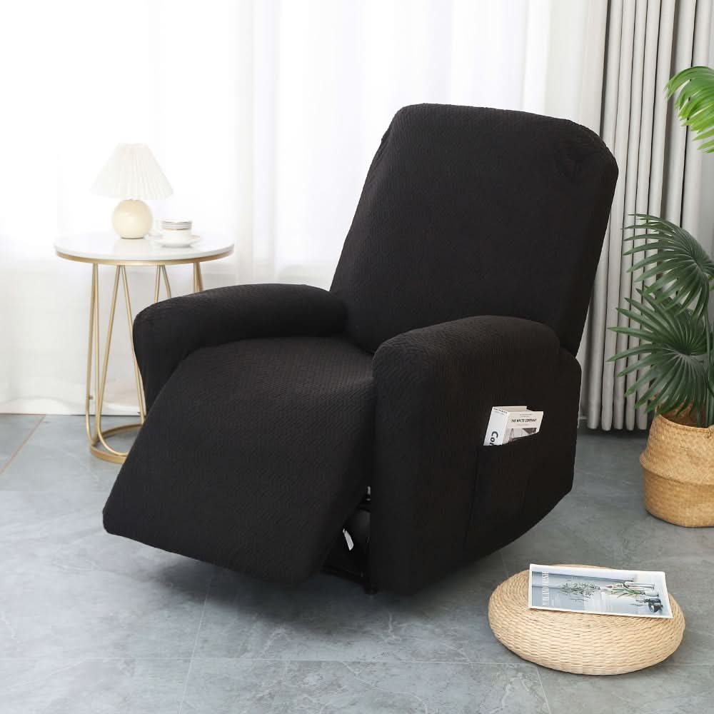 Fitted Recliner Chair Cover with Side Pocket for Style and Comfort