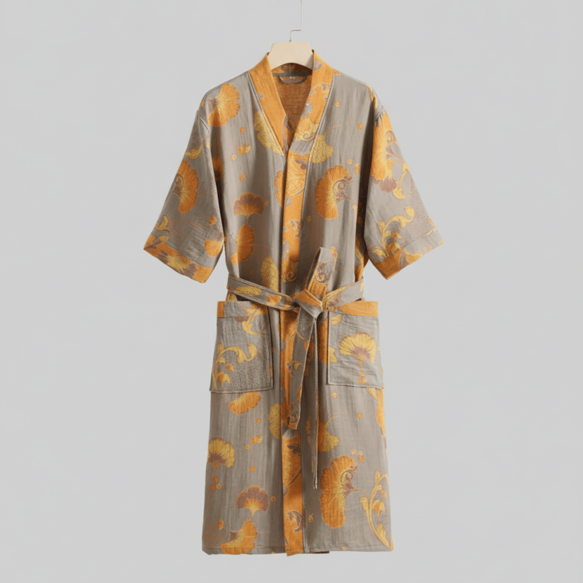 Serenity Wrap - Luxurious Organic Cotton Kimono Robe for Ultimate Comfort