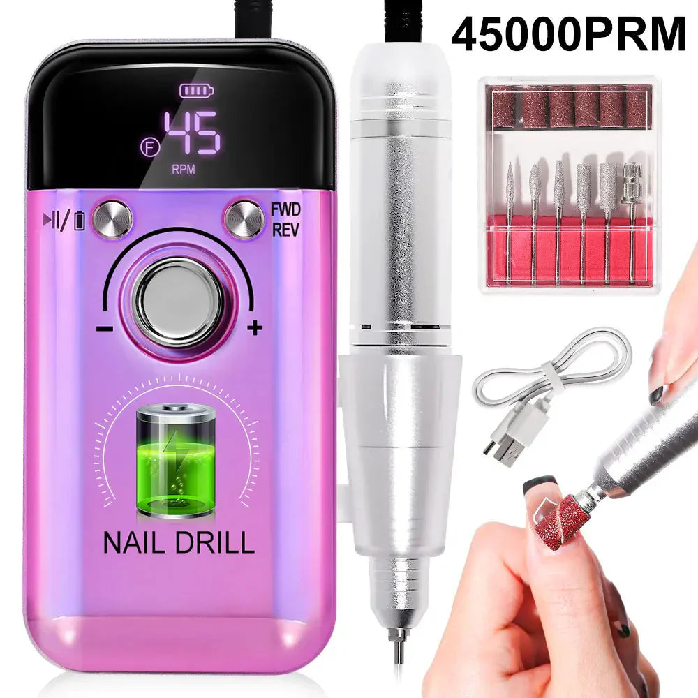 Cordless Nail Drill | Brushless Motor | LCD Display Control