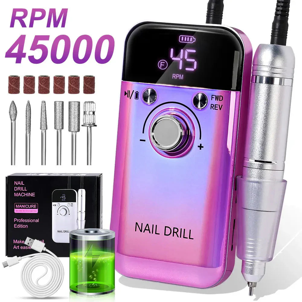 Cordless Nail Drill | Brushless Motor | LCD Display Control