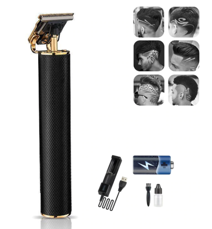 Cordless Precision Hair Trimmer | T Blade for Contours | Rechargeable via USB