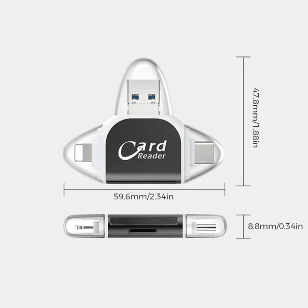 Card Reader with Fast Data Transfer | Multi-Port Connection System