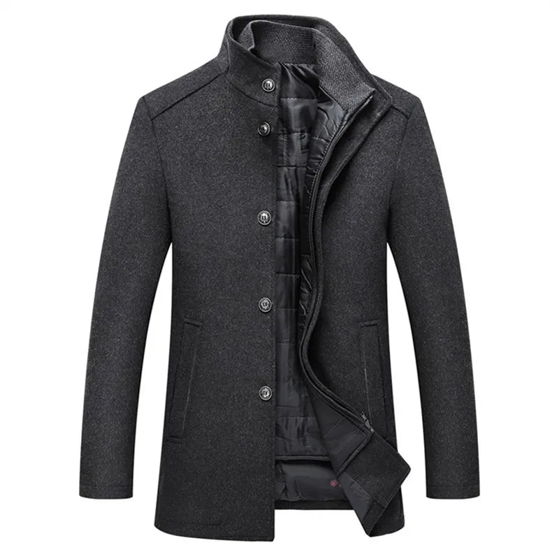 Timeless Elegance Wool Overcoat for Modern Gentlemen