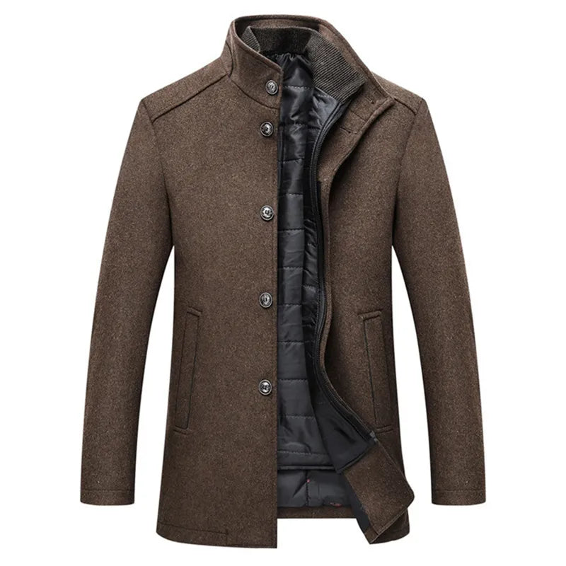 Timeless Elegance Wool Overcoat for Modern Gentlemen