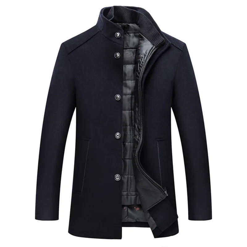 Timeless Elegance Wool Overcoat for Modern Gentlemen