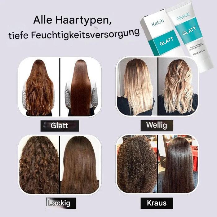 Anti-Frizz Hair Treatment Cream with Keratin for Smoothing