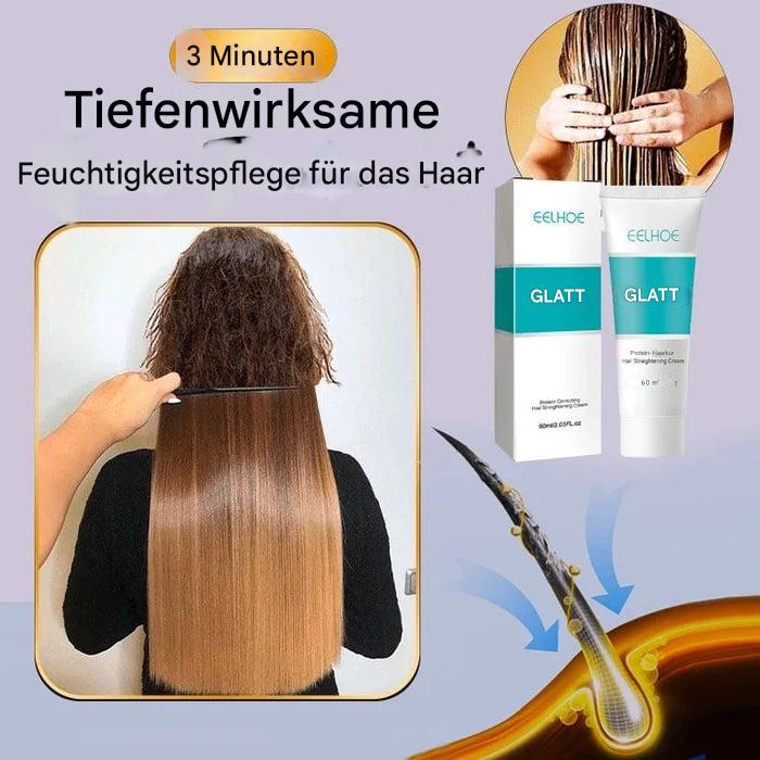 Anti-Frizz Hair Treatment Cream with Keratin for Smoothing