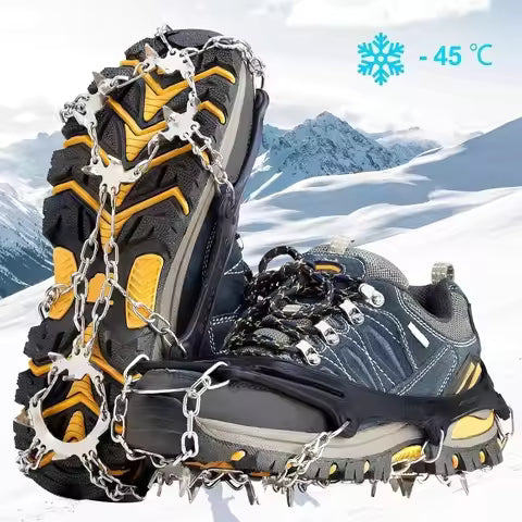 Non-Slip Snow Chains for Ice Skates with Winter Grip Handle