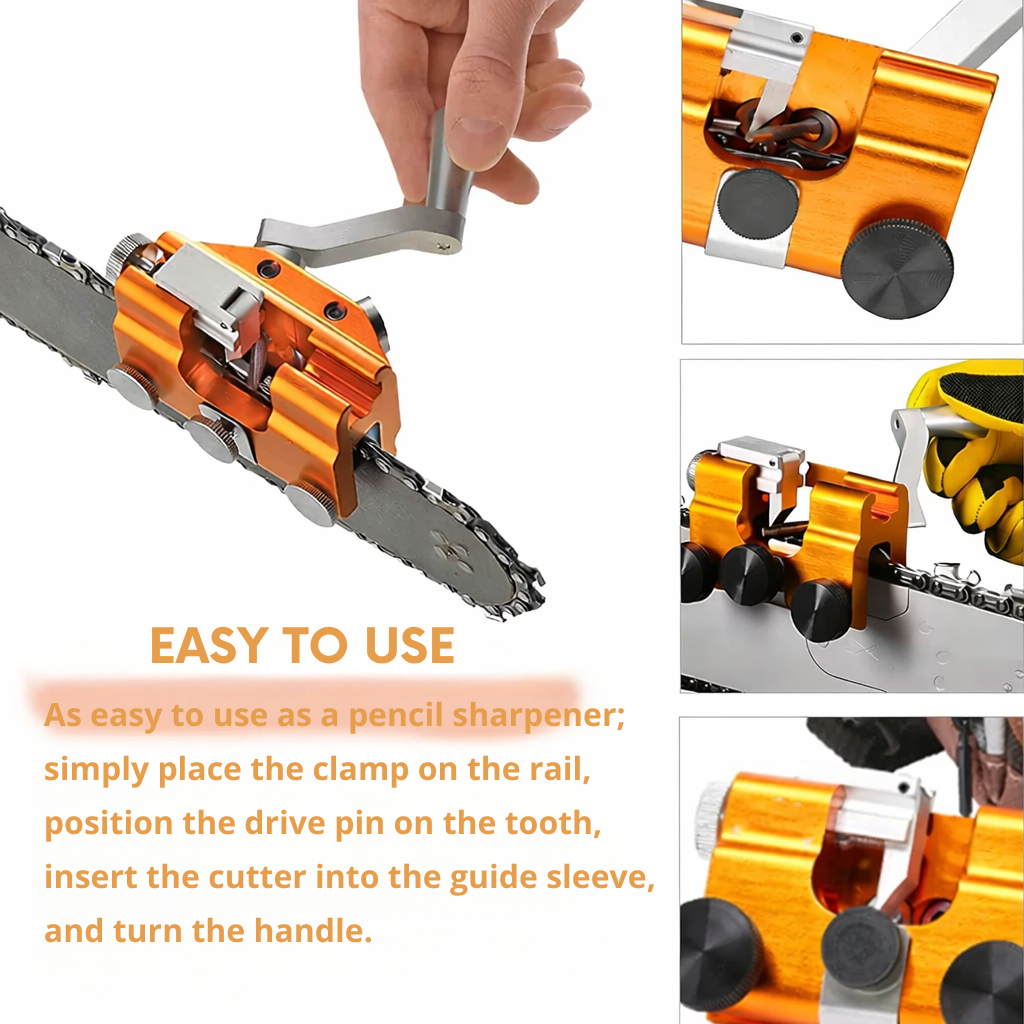 Manual Chain Sharpener for Saws | Achieve Even Sharpness in Minutes