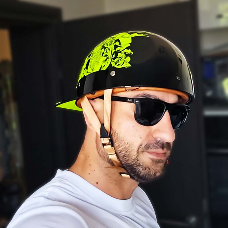 Stylish and Safe Motorcycle Cap Helmet for Riders