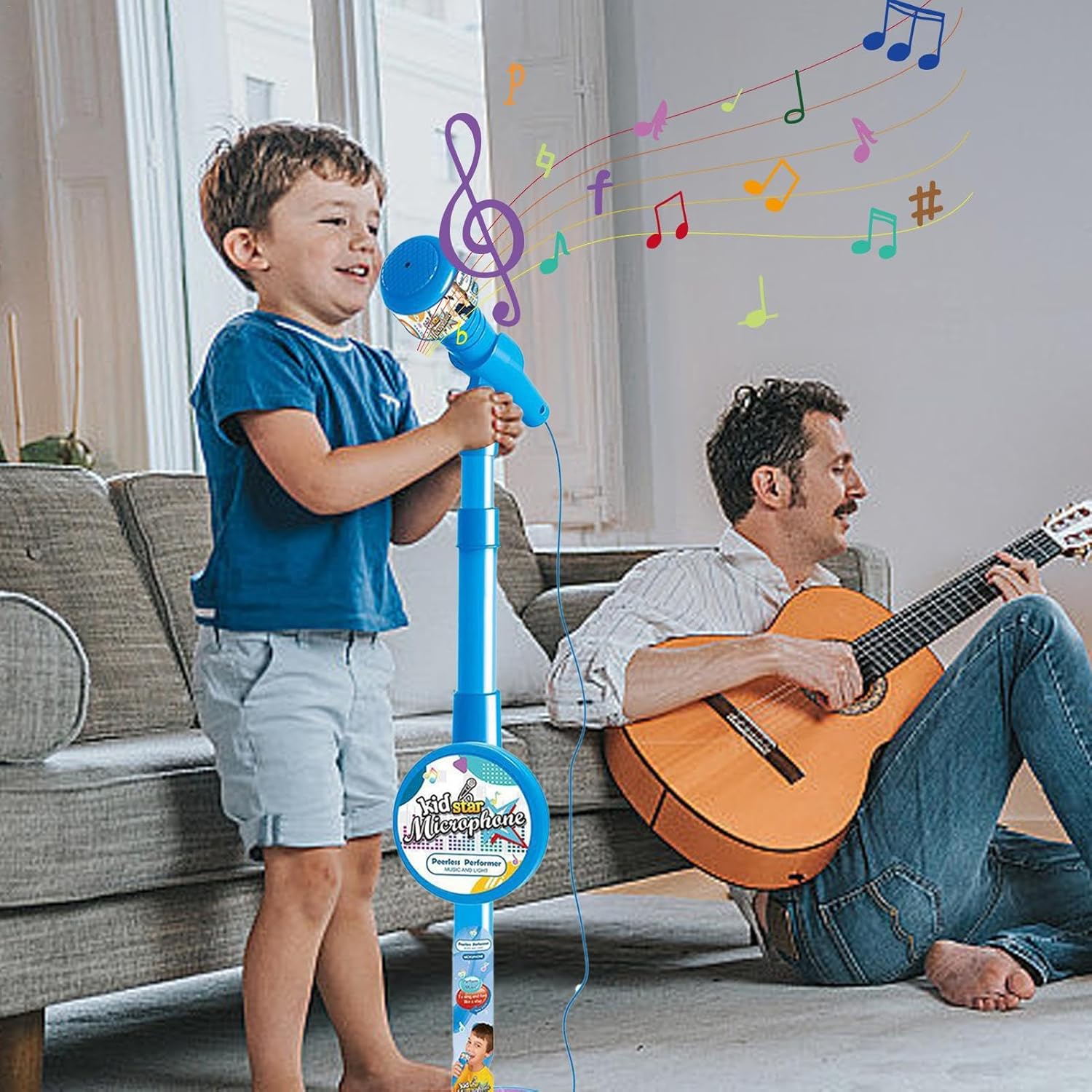 Kids Singing Microphone with Adjustable Height Stand