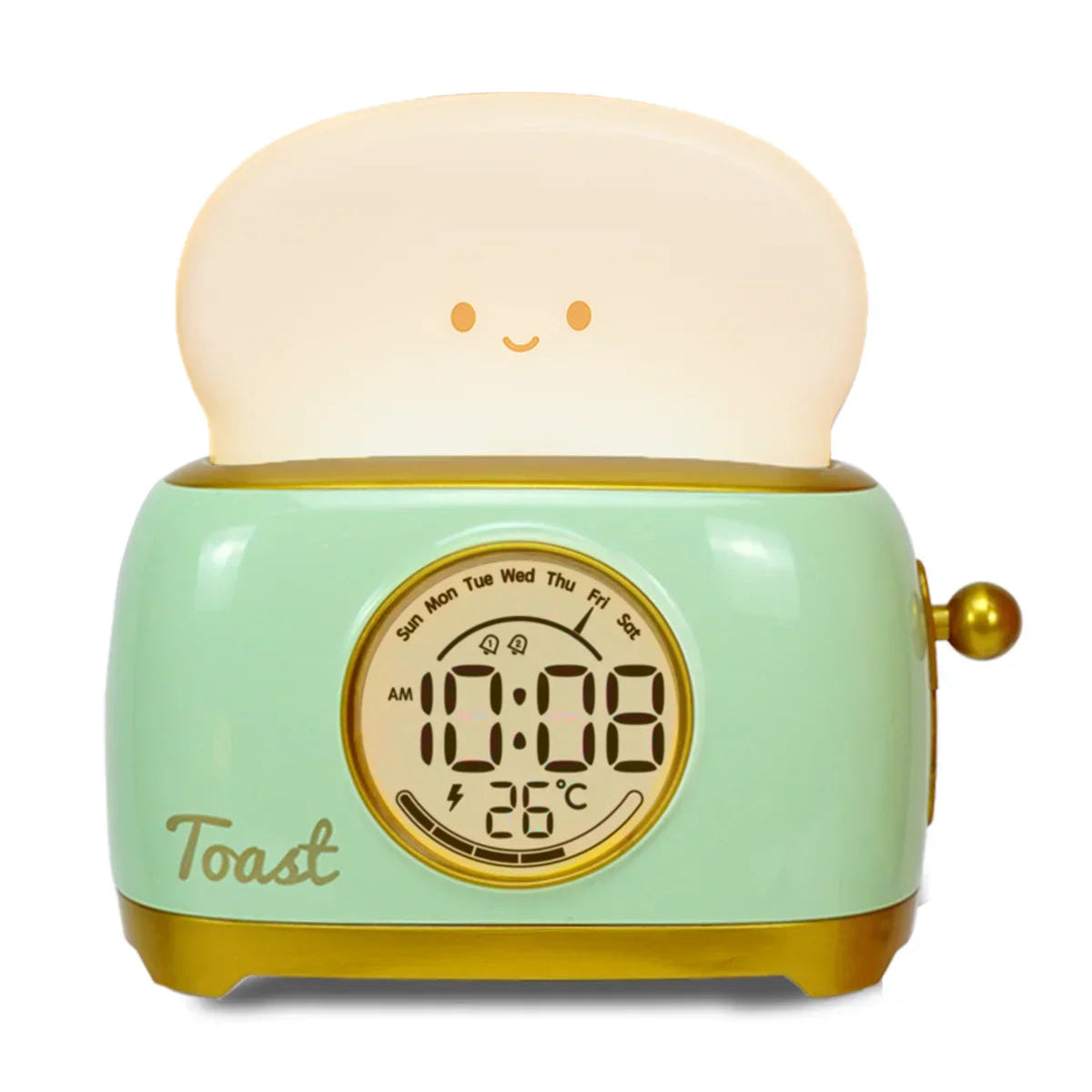 BrightBuddy Kids Alarm Clock with Night Light & Temperature Readout